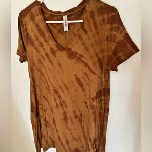 Ti dye mini dress with pockets.